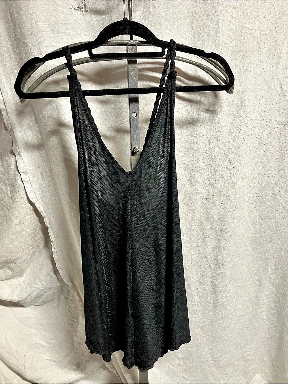 Black tank top swimsuit cover- NO TAG no size or brand. Maybe free people M or L